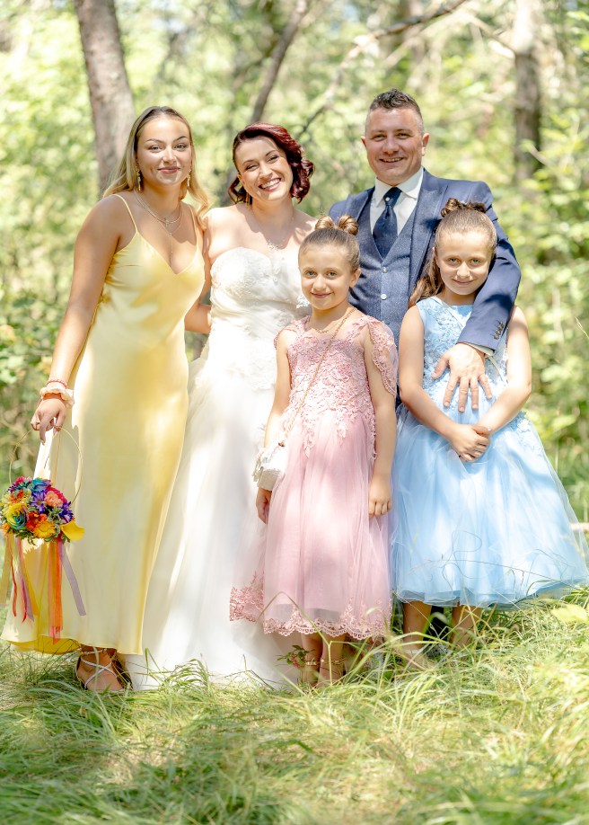 découverte des mariés forêt mariage montclar famille recomposée wedding rainbow